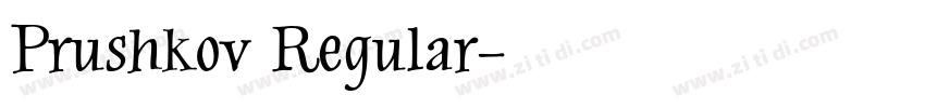Prushkov Regular字体转换